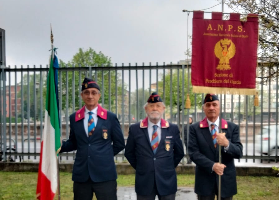Festeggiamenti del 25 aprile a Peschiera d.G. I poliziotti in congedo dell’Anps partecipano alla cerimonia dell’Anniversario della&nbsp;Liberazione