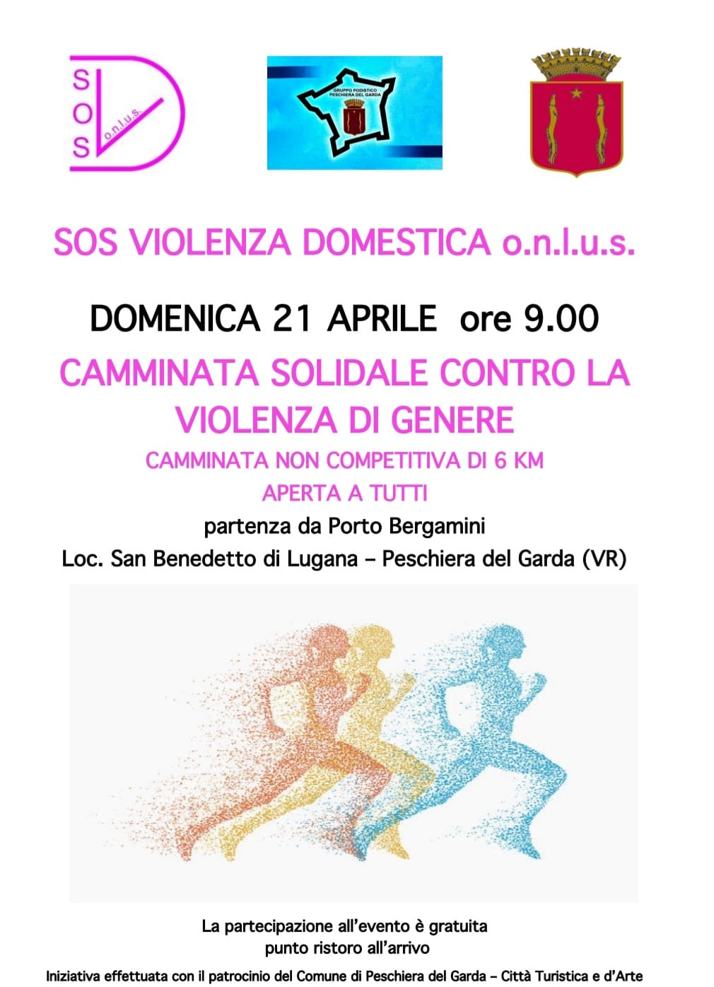 Poliziotti in congedo dell’Anps e allievi della scuola di Polizia presenti alla camminata solidale contro la violenza di&nbsp;genere