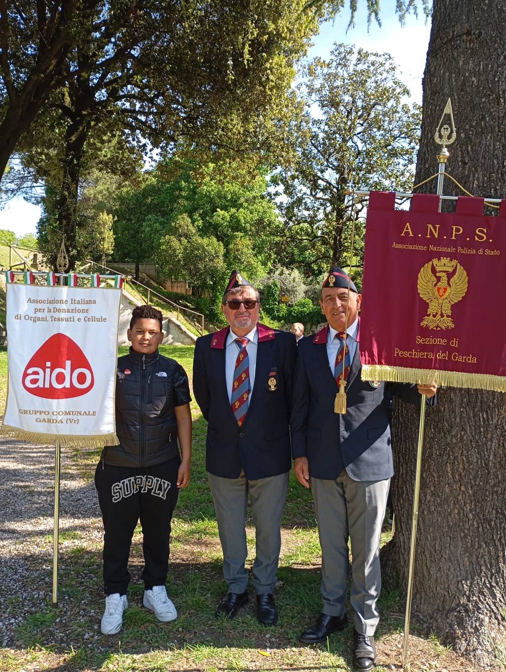 Festa dei donatori d’organi dell’Aido a Peschiera d.G. Anps arilicense in prima fila con Giuseppe Di Lorenzo e Giovanni&nbsp;Luce