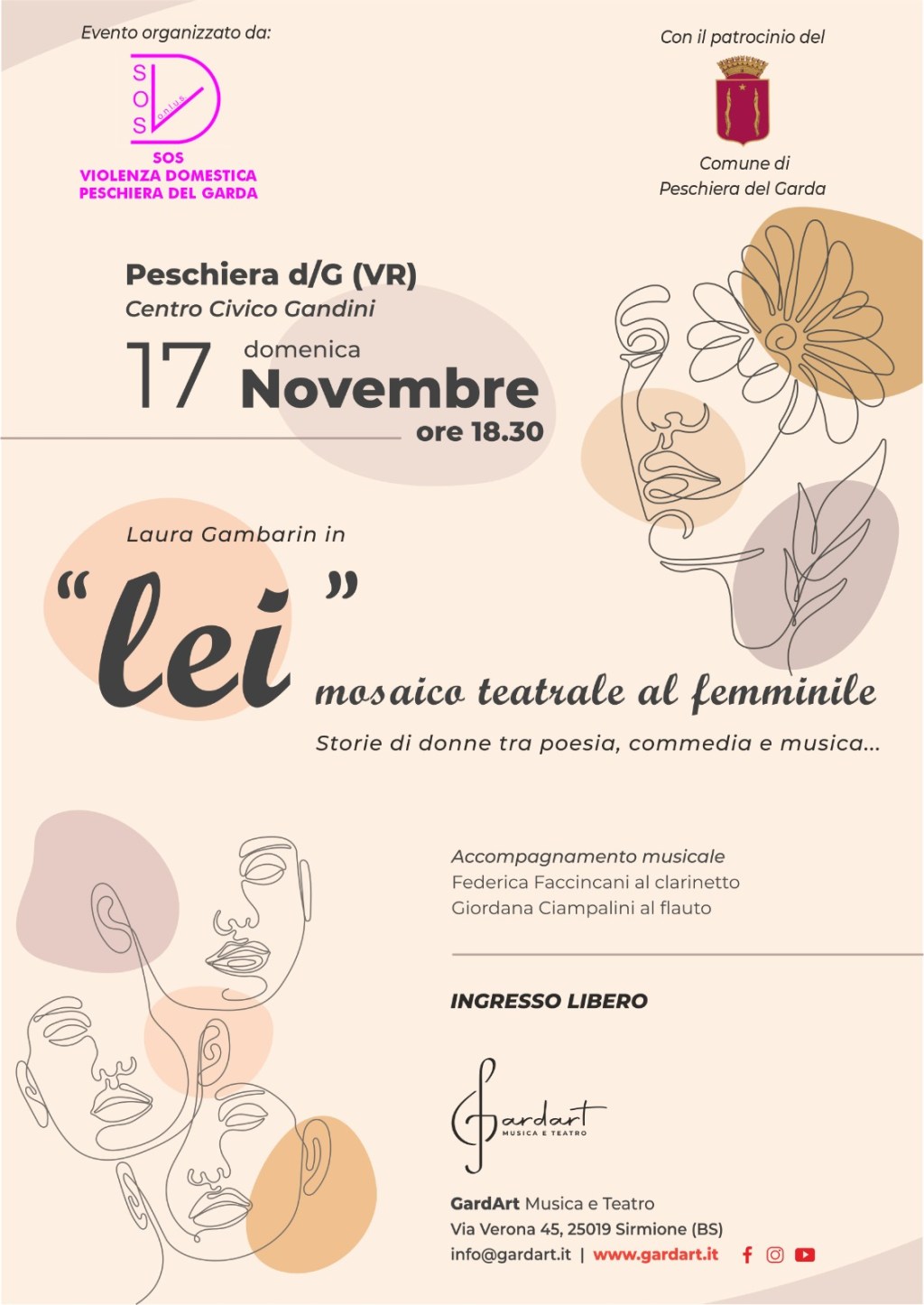 Domenica 17 novembre a teatro con Gardart contro la violenza domestica. I soci Anps invitati a&nbsp;intervenire